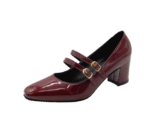Burgundy Korean style women’s shoes 2025