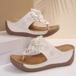 Summer new style flip flops wedge heel casual breathable flower sandals slippers for outdoor wear beach seaside vacation slippers - Image 6