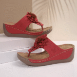 Summer new style flip flops wedge heel casual breathable flower sandals slippers for outdoor wear beach seaside vacation slippers - Image 4