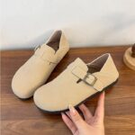 Birkenstock women’s 2025 autumn new soft-soled slip-on shoes with skirts flat retro single shoes