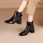 Fashion genuine leather Martin boots for women LA5654 - Image 2