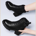 Martin boots women’s thick bottom waterproof platform - Image 4