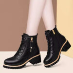 High-quality soft leather Martin boots 2025