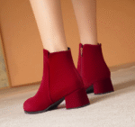 Matte Velvet Martin boots for women LA5685 - Image 5