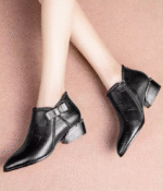 Flat bottom short boots women