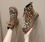 Leopard print Thick-soled Martin boots