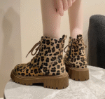 Leopard print Thick-soled Martin boots - Image 4