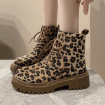 Leopard print Thick-soled Martin boots - Image 3