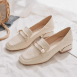Square toe small Heel shoes