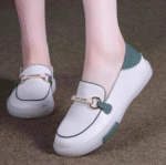 Brand genuine leather slip-on breathable low-top women’s shoes