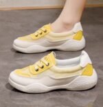 2025 New Style White Sneakers, Summer Breathable Mesh Shoes, Thick Sole, Casual Lightweight Sports Running Shoes, Versatile Single Shoes - Image 2