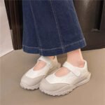 2025 New Niche Design Velcro Mary Jane Shoes for Women, Summer Retro Soft Sole Silver Versatile Platform Shoes - Image 2