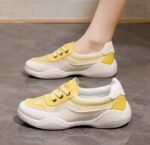 2025 New Style White Sneakers, Summer Breathable Mesh Shoes, Thick Sole, Casual Lightweight Sports Running Shoes, Versatile Single Shoes